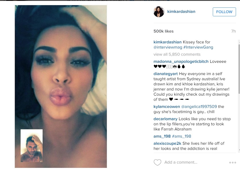 Kim Kardashian photo rectangle instagram